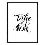 Bild Take the Risk Buche massiv / Plexiglas - 62 x 82 cm