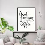 Tableau déco Good morning coffee Hêtre massif / Plexiglas - 62 x 82 cm