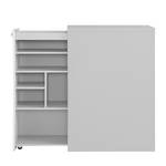 Commode de bureau eDJUST II Blanc brillant / Gris platine