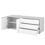 Sideboard eDJUST I Hochglanz Weiß / Platingrau