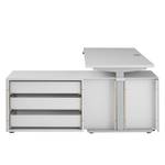 Commode de bureau eDJUST I Blanc brillant / Gris platine