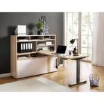 Bureau eDJUST I Sonoma eikenhouten look/platinakleurig