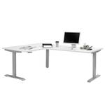 Bureau d’angle eDJUST II Blanc / Gris platine