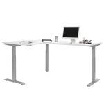 Bureau d’angle eDJUST II Blanc / Gris platine