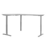 Bureau d’angle eDJUST II Gris clair / Gris platine