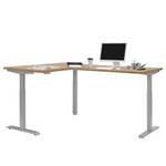 Hoekbureau eDJUST II Riviera eikenhouten look/platinakleurig