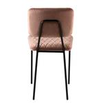 Eetkamerstoelen Tarup (set van 2) fluweel/metaal - Pastel abrikoos