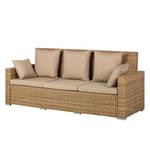 Canapé jardin Calla Millor (3 places) Lloyd Loom - Marron / Beige