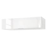 Meuble murale Shino I Verre blanc / Blanc - Largeur : 180 cm