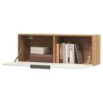 Wandkast Shino I Wit glas/Riviera eikenhouten look - Breedte: 90 cm