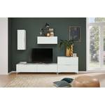 Meuble TV Shino III Verre blanc / Blanc