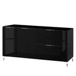 Dressoir Shino II Zwart glas/Zwart