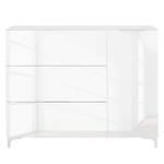 Commode Shino II Verre blanc / Blanc