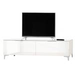 Meuble TV Shino V Verre blanc / Blanc