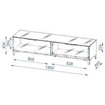 TV-Lowboard Shino V Glas Weiß / Weiß