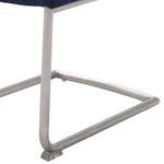 Chaises cantilever Agestina (lot de 2) Tissu / Acier inoxydable - Bleu foncé