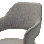 Chaises à accoudoirs Savega (lot de 2) Tissu / Acier inoxydable - Anthracite - Gris clair