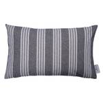 Kissenbezug T-Denim Stripes Webstoff - Grau / Creme - 50 x 30 cm