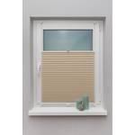 Plissee Klemmfix Fyn Webstoff - Warmes Beige - 60 x 220 cm