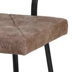 Banc Clay I Microfibre / Acier - Noir / Marron vintage