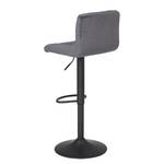 Chaises de bar Irma (lot de 2) Velours / Acier - Gris