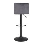 Chaises de bar Irma (lot de 2) Velours / Acier - Gris