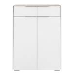 Armoire de bureau YES I Blanc mat / Sablé mat