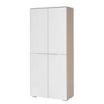 Armoire de bureau YES IV Blanc mat / Sablé mat