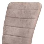 Chaises Liel (lot de 2) Microfibre/ Acier - Noir mat - Beige