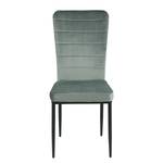 Chaises Ravno (lot de 2) Velours / Acier - Noir - Gris