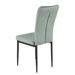 Chaises Ravno (lot de 2) Velours / Acier - Noir - Gris