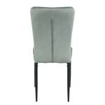 Chaises Ravno (lot de 2) Velours / Acier - Noir - Gris