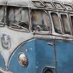 Bild Bus in Blau Eisen - Mehrfarbig