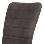 Chaises Liel (lot de 2) Microfibre/ Acier - Noir mat - Anthracite