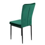 Chaises Ravno (lot de 2) Velours / Acier - Noir - Vert