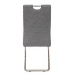 Chaises cantilever Nimbus (lot de 2) Tissu / Acier - Argenté - Gris