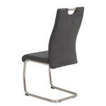 Chaises cantilever Nimbus (lot de 2) Tissu / Acier - Argenté - Anthracite