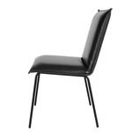 Chaises Rubik (lot de 2) Imitation cuir / Acier - Noir - Noir