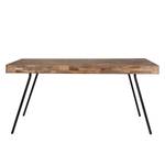 Table Gola Teck massif / Acier -Teck / Noir