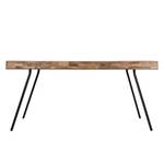 Table Gola Teck massif / Acier -Teck / Noir