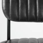 Chaise Wanz Imitation cuir / Chêne massif - Noir - Noir