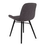 Chaises Rufino (lot de 2) Tissu / Hêtre massif - Noir - Gris foncé