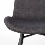 Chaises Rufino (lot de 2) Tissu / Hêtre massif - Noir - Gris foncé