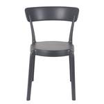 Chaises Helba I (lot de 2) Matière plastique - Gris foncé