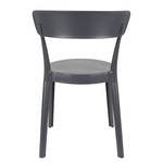 Chaises Helba I (lot de 2) Matière plastique - Gris foncé