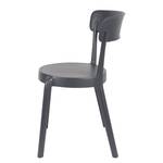 Chaises Helba I (lot de 2) Matière plastique - Gris foncé