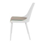 Chaises Salis (lot de 2) Matière plastique / Tissu - Blanc