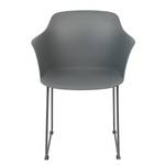 Chaises à accoudoirs Hendra (lot de 2) Matière plastique / Acier - Gris