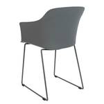 Chaises à accoudoirs Hendra (lot de 2) Matière plastique / Acier - Gris