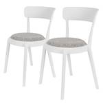 Eetkamerstoelen Helba II (set van 2) kunststof/geweven stof - Wit